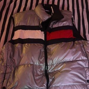 Stylish Silver Puffer Vest